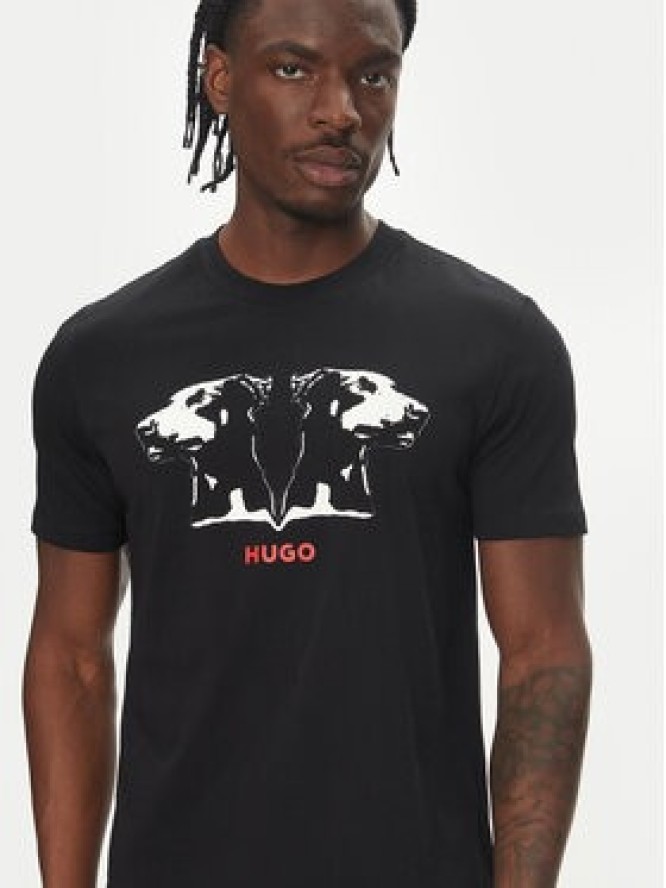 HUGO T-Shirt Dobero 50542734 Czarny Regular Fit