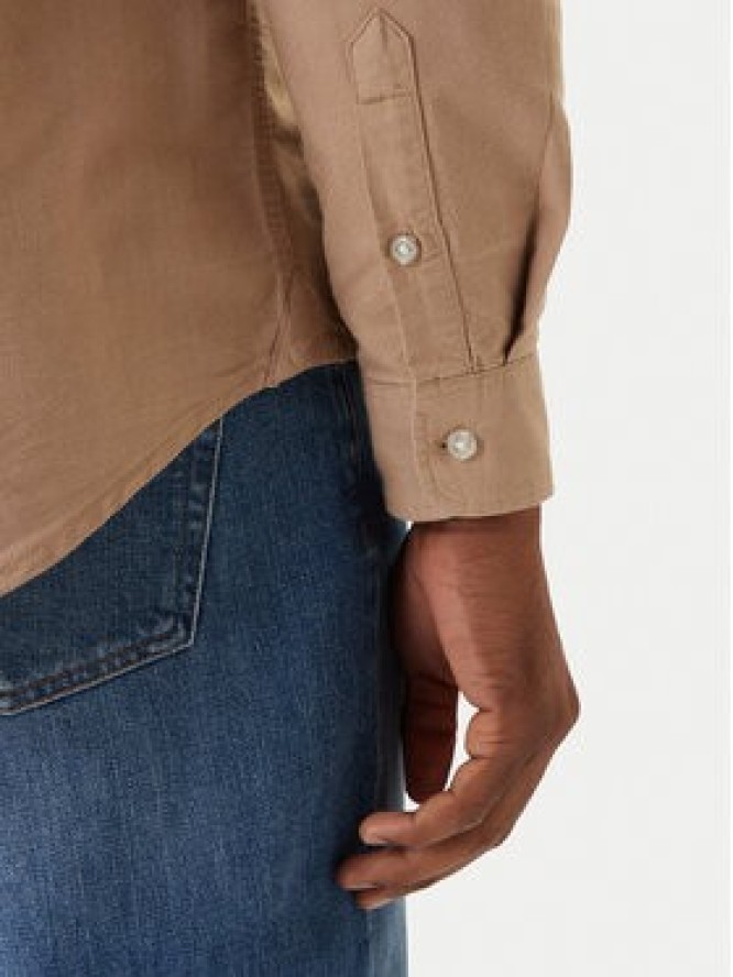 Tommy Jeans Koszula Oxford DM0DM22836 Beżowy Regular Fit