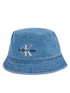 Calvin Klein Kapelusz Mono Logo Denim Bucket Hat LV04G5021G Niebieski