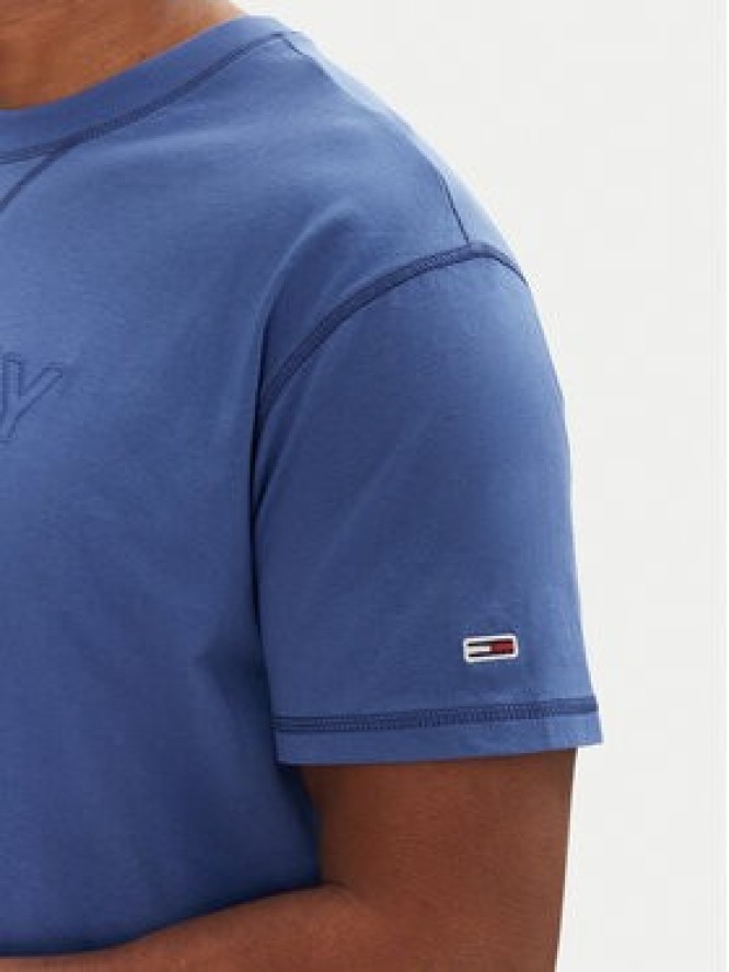 Tommy Jeans T-Shirt Tonal Crest DM0DM20805 Niebieski Relaxed Fit