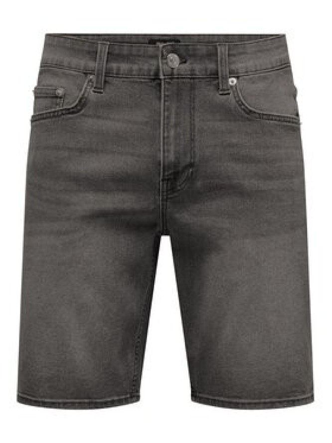 Only & Sons Szorty jeansowe Weft 22034527 Szary Regular Fit