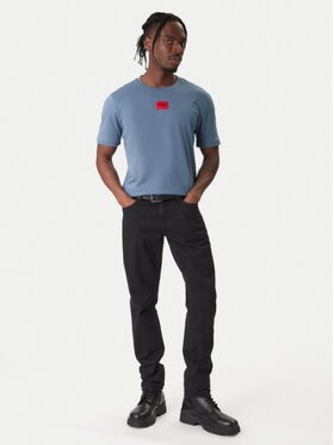 HUGO T-Shirt Diragolino 50447978 Niebieski Regular Fit