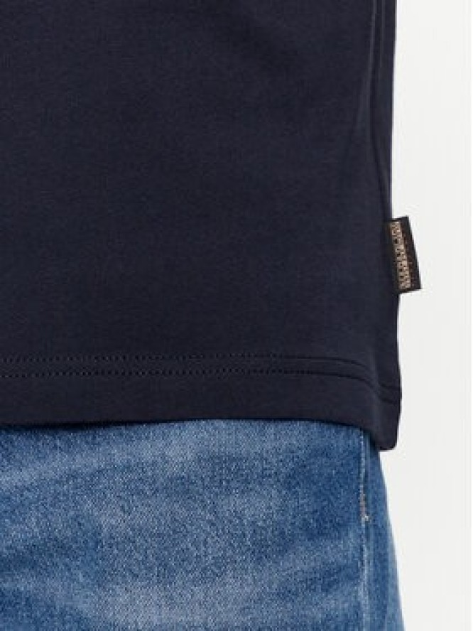 Napapijri T-Shirt Iaato NP0A4HFZ Granatowy Regular Fit