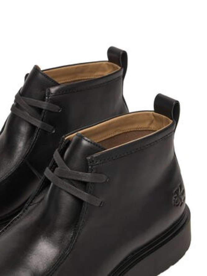 Calvin Klein Trzewiki Combat Apron Mid Boot Lth YM0YM01445 Czarny