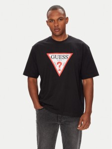 Guess Jeans T-Shirt M4YI45 K8FQ4 Czarny Oversize