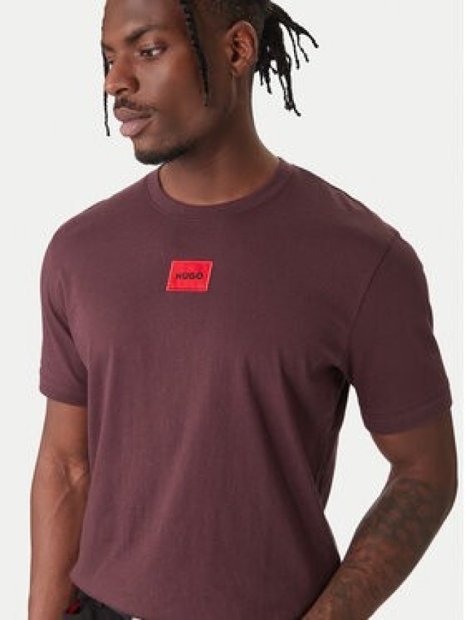 HUGO T-Shirt Diragolino 50447978 Brązowy Regular Fit