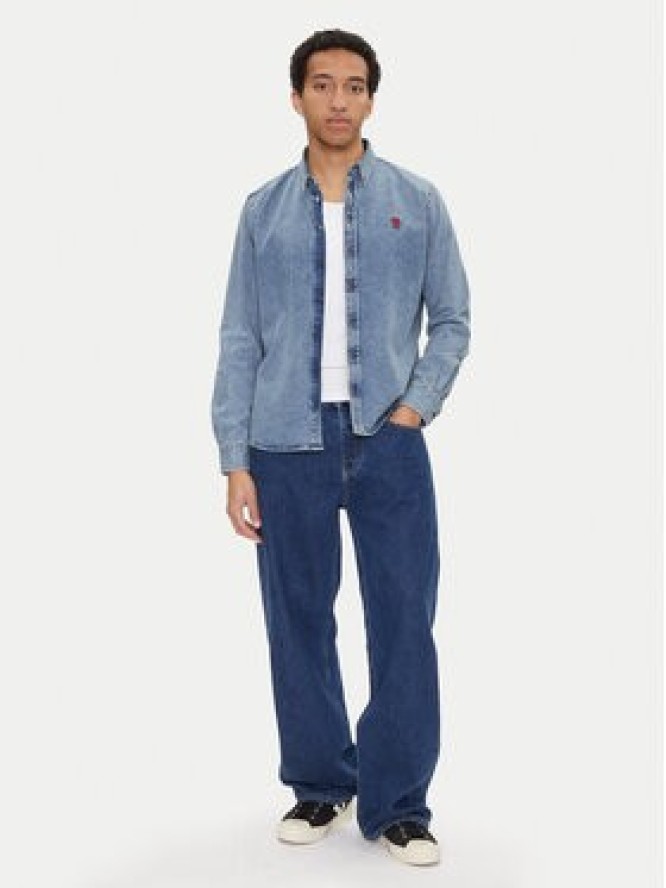 AMI Paris Koszula jeansowa USH063.DE0056 Niebieski Regular Fit