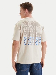 Guess T-Shirt F6GI07 K8FQ4 Beżowy Regular Fit