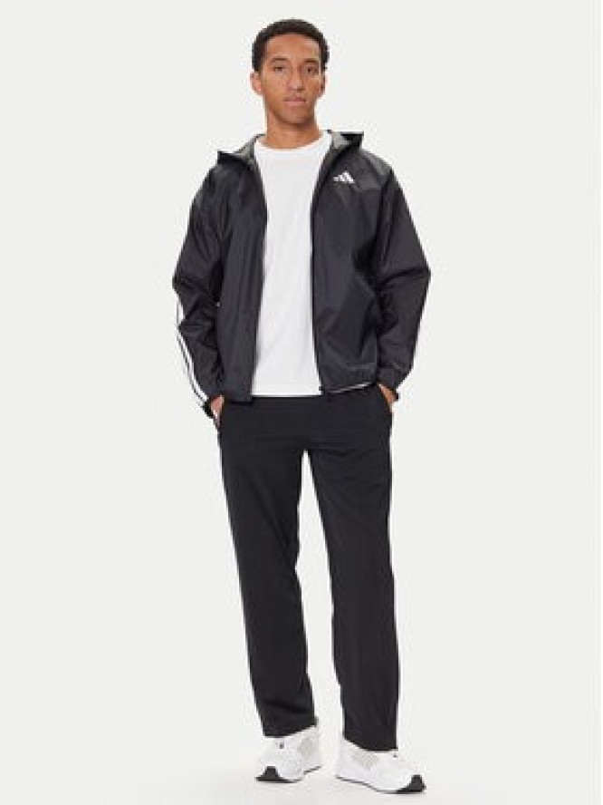 adidas Wiatrówka Essential 3-Stripes Ripstop IM7848 Czarny Regular Fit