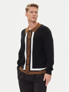 HUGO Kardigan Splon 50543770 Czarny Relaxed Fit