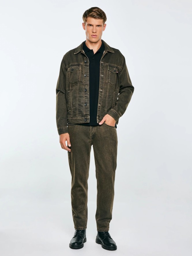 Kurtka męska jeansowa brązowa Charlie 888