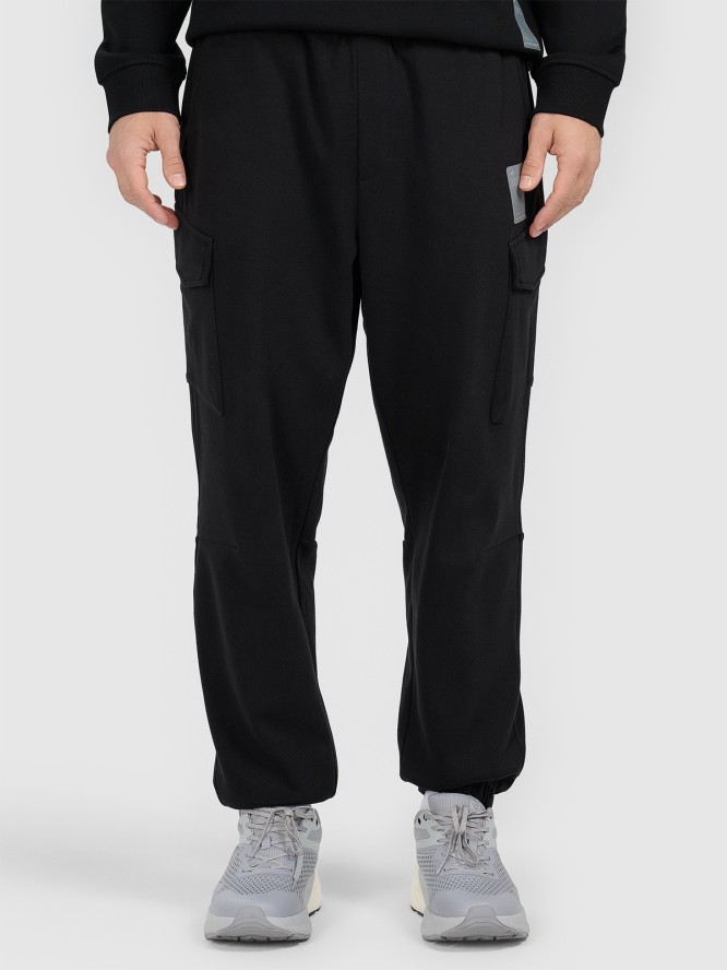 4F Spodnie dresowe joggery męskie - czarne L