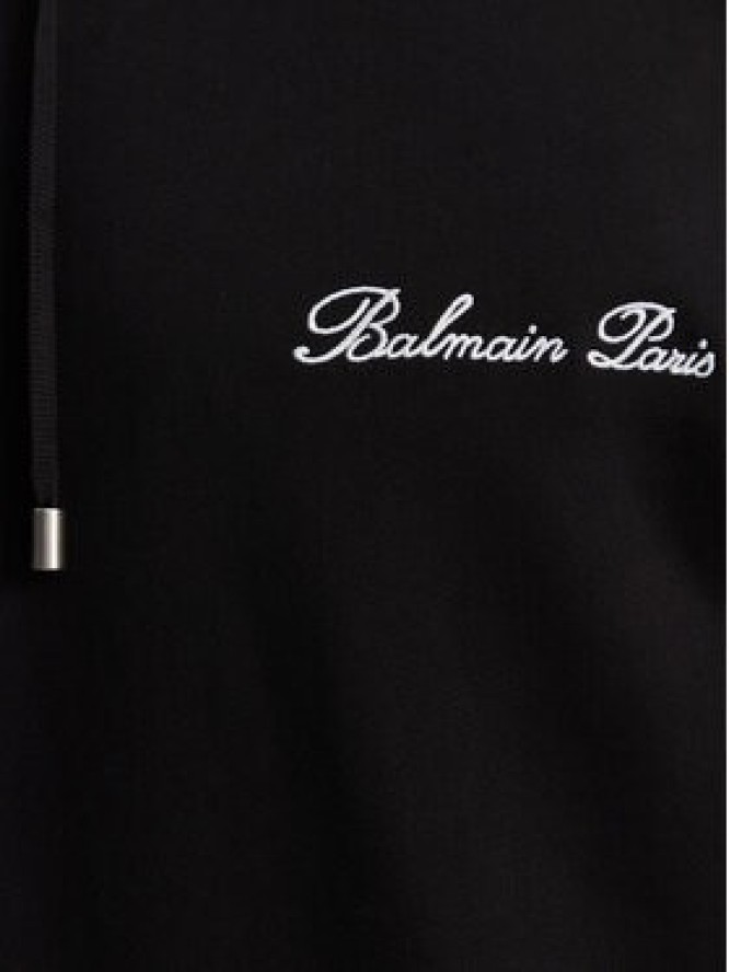 Balmain Bluza DH1JT047BC78 Czarny Regular Fit