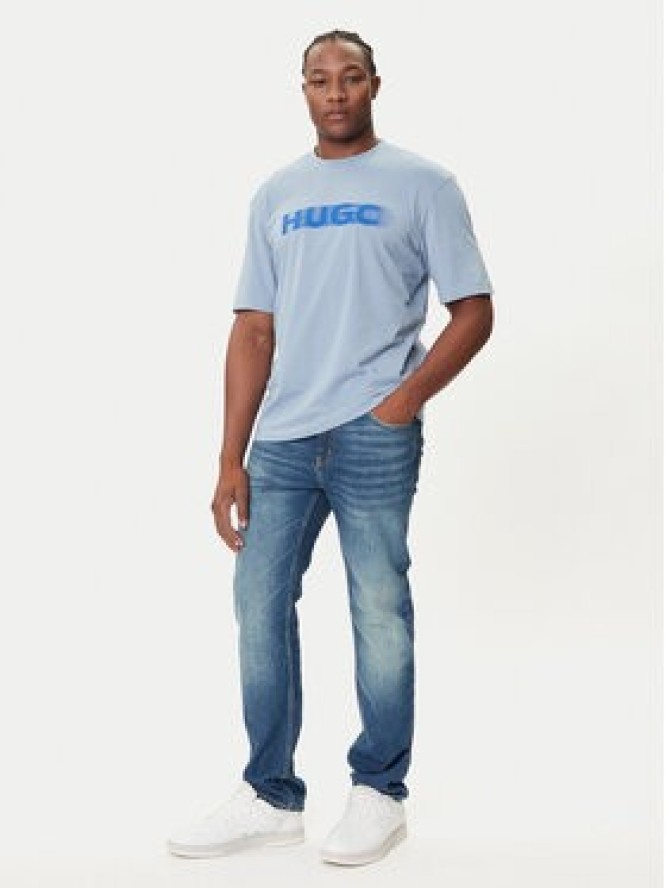 HUGO T-Shirt Nalax 50543493 Błękitny Regular Fit
