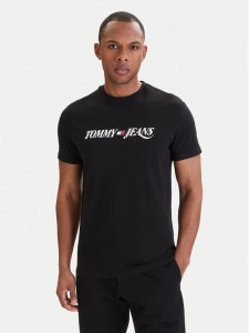 Tommy Jeans T-Shirt DM0DM22548 Czarny Regular Fit