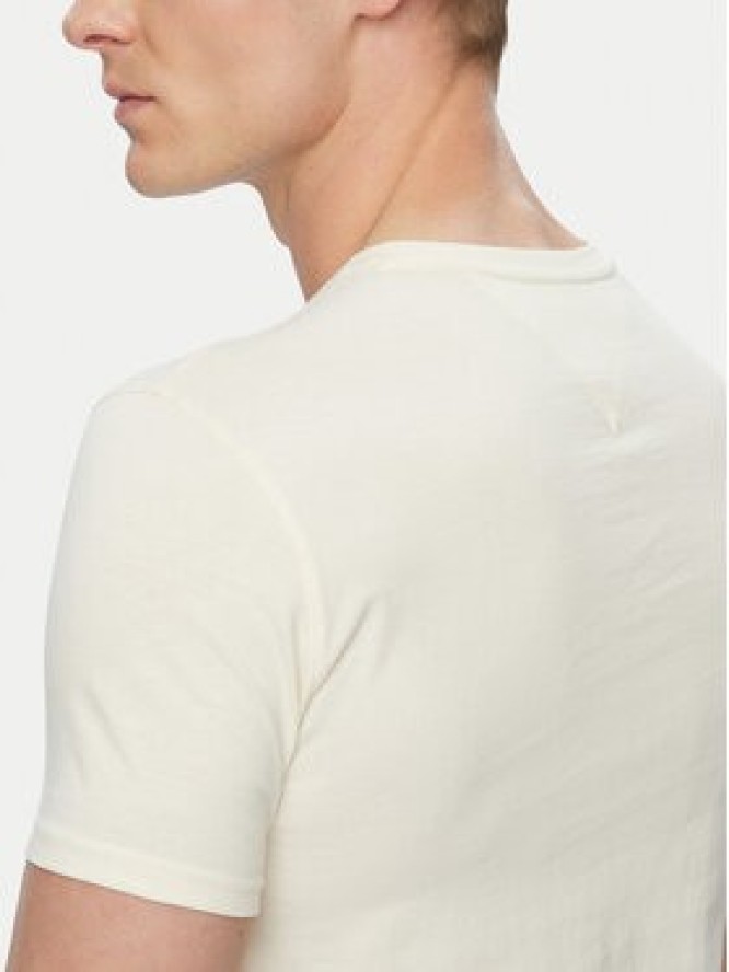 Tommy Jeans T-Shirt DM0DM04411 Kremowy Slim Fit