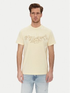 Guess T-Shirt M5GI17 K8FQ4 Beżowy Regular Fit