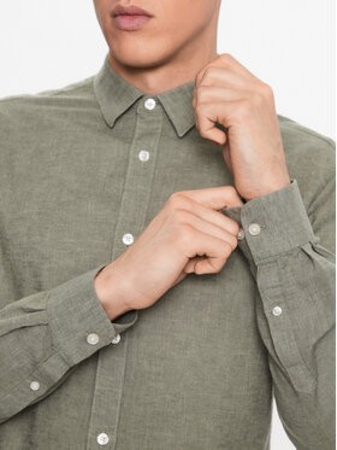 Only & Sons Koszula 22012321 Zielony Slim Fit