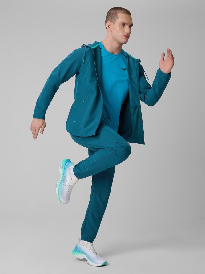 4F Bluza treningowa regular z kapturem męska - granatowa M