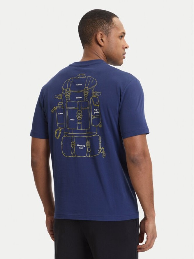 Napapijri T-Shirt S-Flint NP0A4FZZ Granatowy Regular Fit