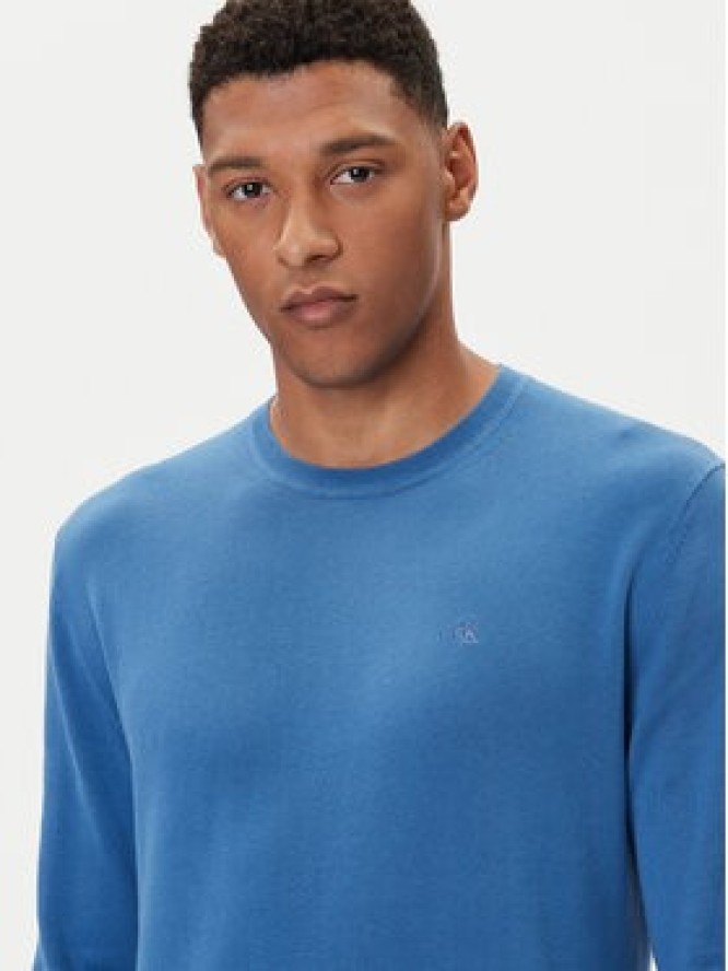 Calvin Klein Sweter LV040BM343 Niebieski Regular Fit