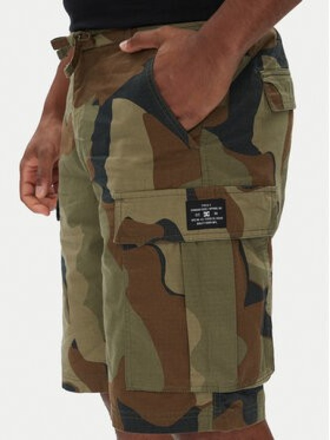 DC Shoes Szorty materiałowe Tundra ADYWS03086 Zielony Regular Fit