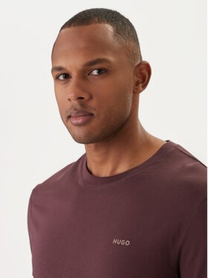 HUGO T-Shirt Dero222 50466158 Brązowy Regular Fit
