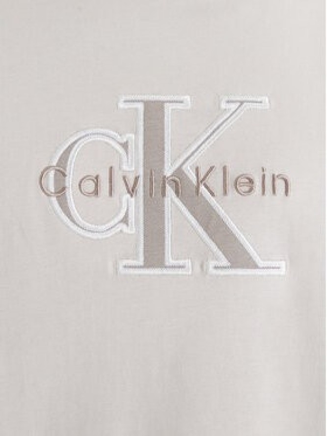 Calvin Klein Jeans T-Shirt LV04RF819G Beżowy Regular Fit