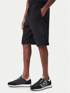 EA7 Emporio Armani Szorty sportowe 7M001491 AF17787 UC001 Czarny Regular Fit