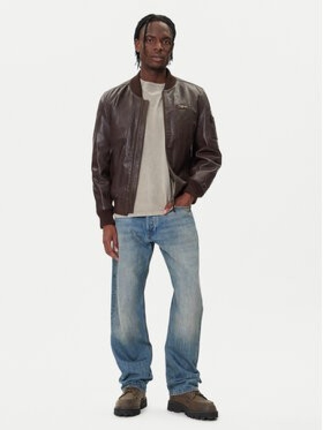 Aeronautica Militare Kurtka skórzana 252PN0958UPL00305 Brązowy Regular Fit