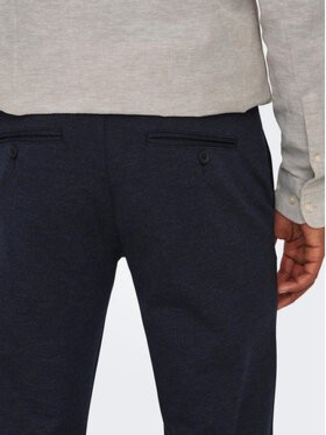 Only & Sons Chinosy 22026326 Granatowy Slim Tapered Fit