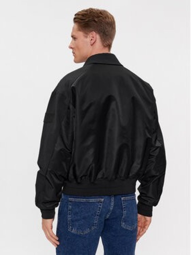 Calvin Klein Kurtka bomber Sateen K10K112370 Czarny Regular Fit