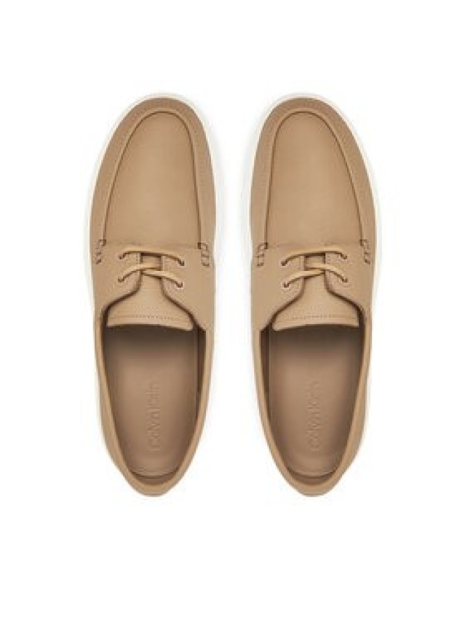 Calvin Klein Mokasyny Hybrid Lace Up Boat Lth HM0HM01812 Brązowy