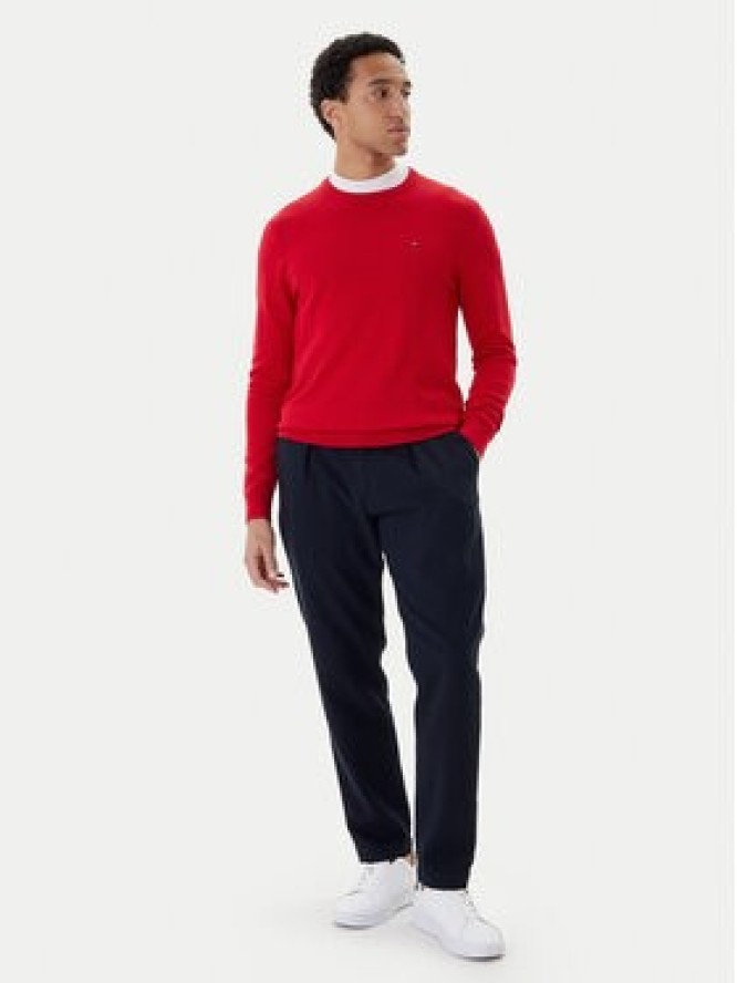 Tommy Hilfiger Sweter Essential Ssnl MW0MW39999 Czerwony Regular Fit