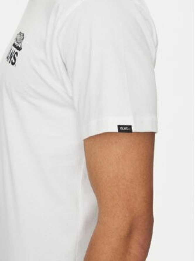 Vans T-Shirt Sneaky VN000M3Y Biały Regular Fit