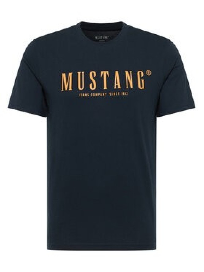 Mustang T-Shirt Austin 1016853 Granatowy Regular Fit