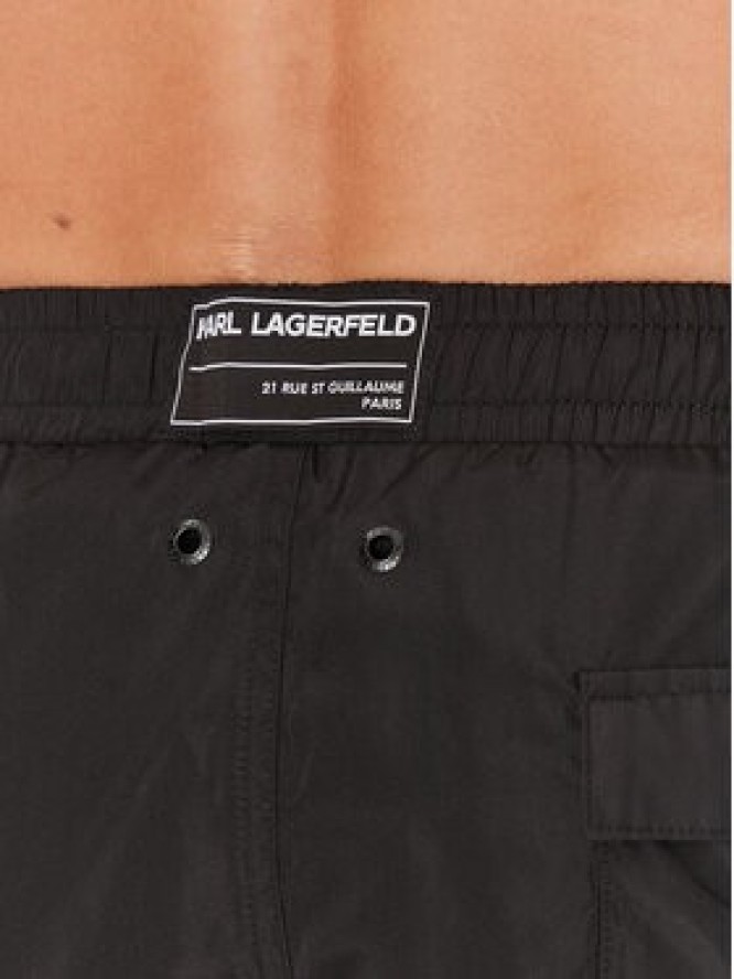 KARL LAGERFELD Szorty kąpielowe A1M46009 Czarny Regular Fit