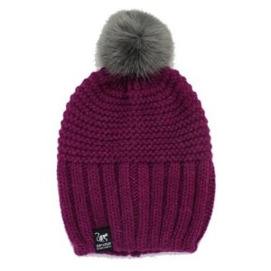 Czapka z pomponem – unisex – rozmiar uniwersalny – wyprodukowano w UE (bordowy)