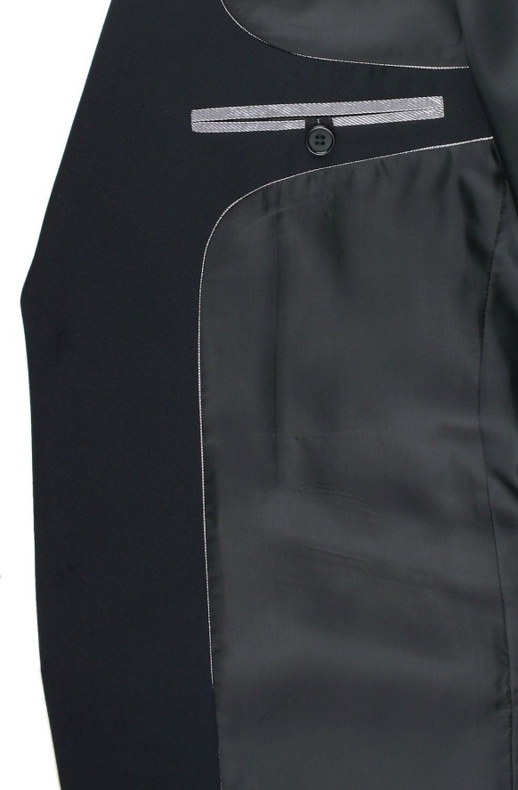 Męski, Taliowany Garnitur (Wesele, Studniówka) - Casino - Czarny