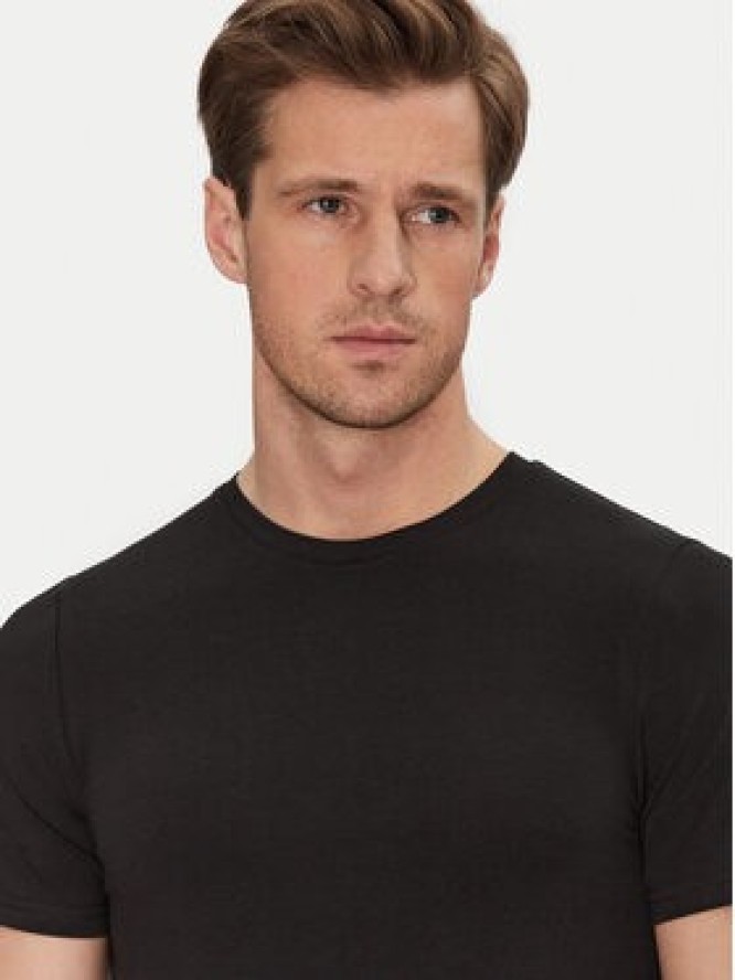 Resteröds Komplet t-shirtów 27040 2 Czarny Slim Fit