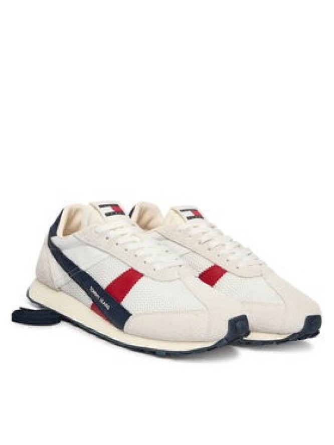 Tommy Jeans Sneakersy Retro Runner Archive Open Mesh EM0EM01715 Biały