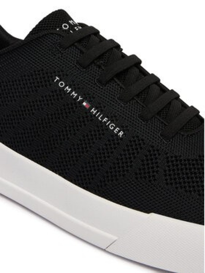 Tommy Hilfiger Sneakersy Th Court Knit FM0FM05823 Czarny