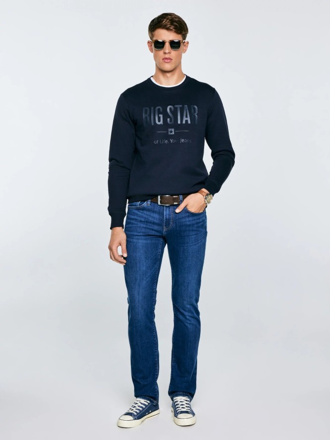 Bluza męska z nadrukiem granatowa Ecodort 403