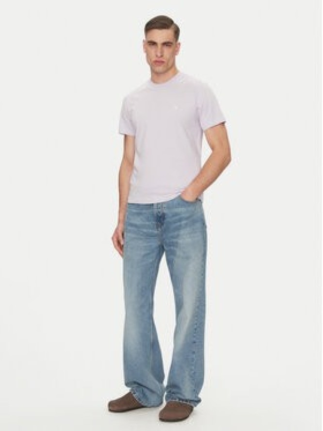 AMI Paris T-Shirt HTS060.724 Fioletowy Regular Fit