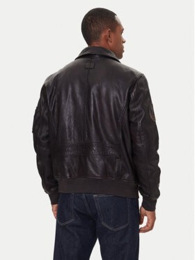 Milestone Kurtka skórzana Tom 531041 21070 Brązowy Regular Fit