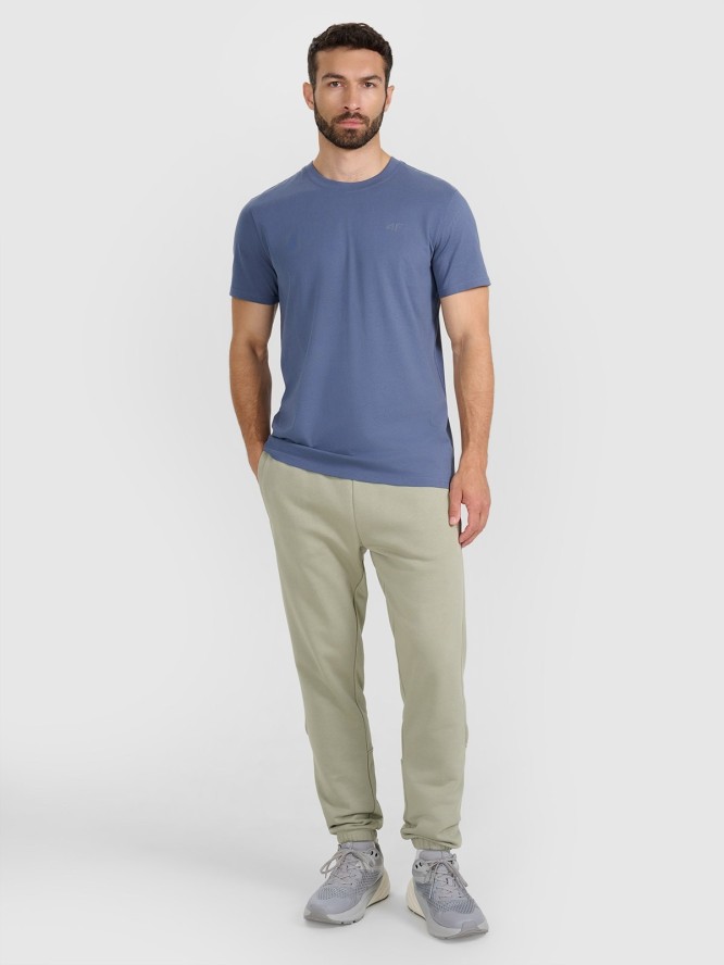 4F T-shirt regular gładki męski - granatowy 3XL