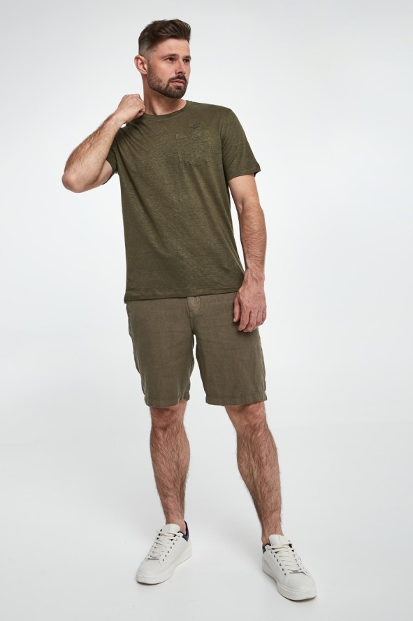 T-shirt męski lniany AERONAUTICA MILITARE