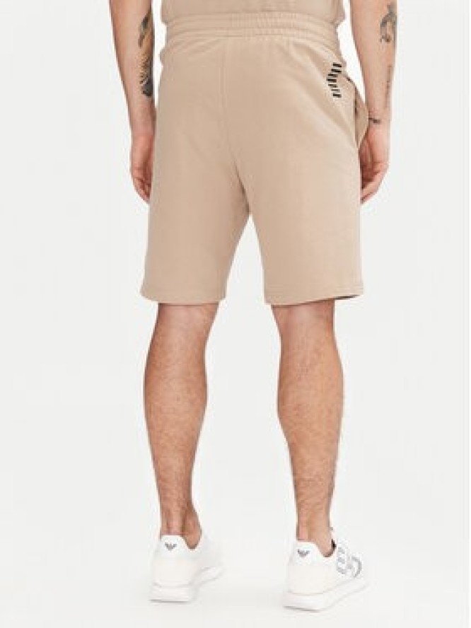 EA7 Emporio Armani Szorty sportowe 8NPS65 PJVRZ U6155 Beżowy Regular Fit