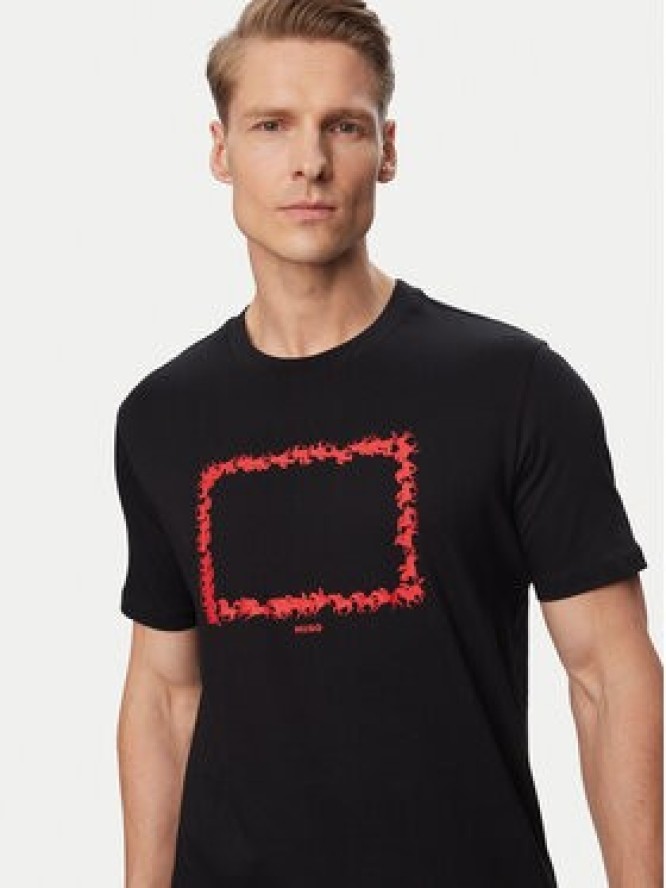 HUGO T-Shirt Duhorse 50557684 Czarny Regular Fit