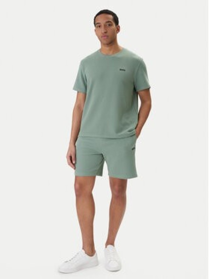 BOSS T-Shirt Waffle 50535891 Zielony Regular Fit